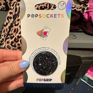 Black Glitter Popsocket
